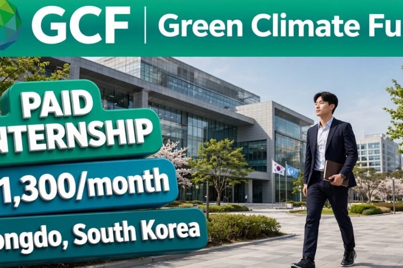 Green Climate Fund Internship Programme: Paid Internships in South Korea ($1,300/Month)