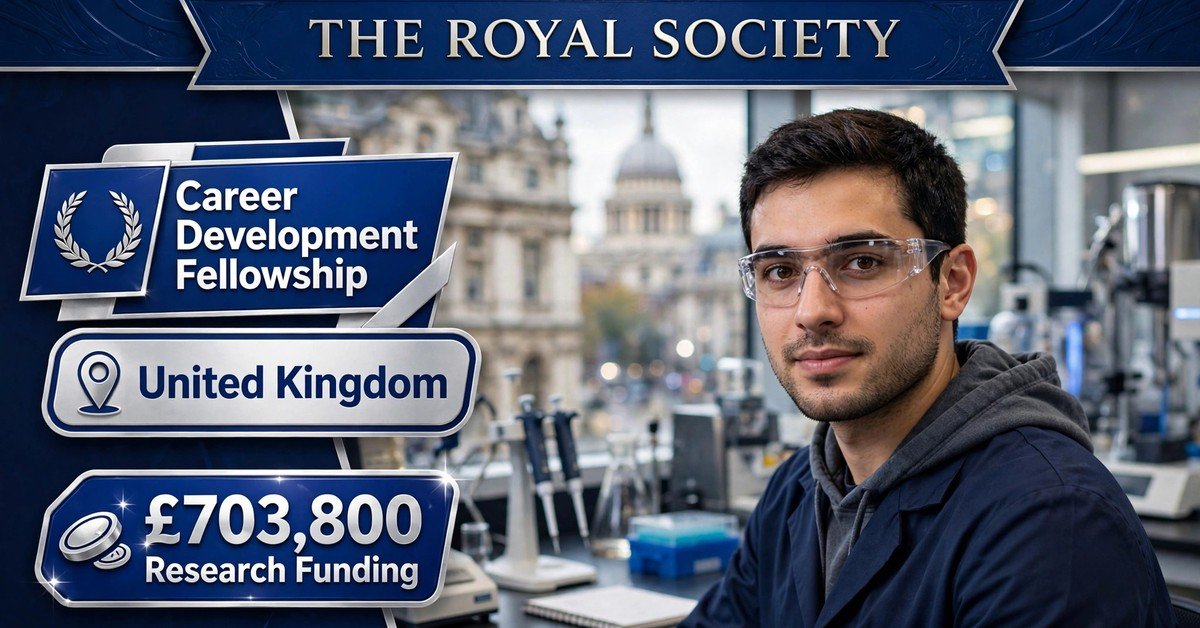 Royal Society Career Development Fellowship at the Royal Society, United Kingdom